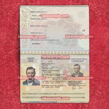 Italy and Brazil Passport Fake Template