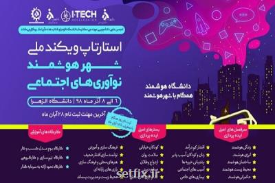 استارتاپ ویكند ملی نوآوری های اجتماعی شهر هوشمند